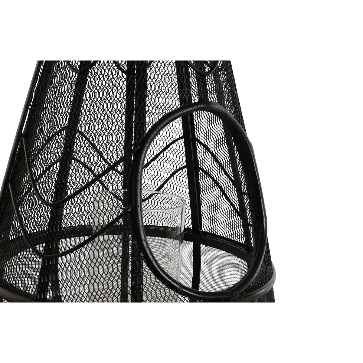 Ljusstakar Home ESPRIT Svart Metall 28 x 28 x 50 cm - 3