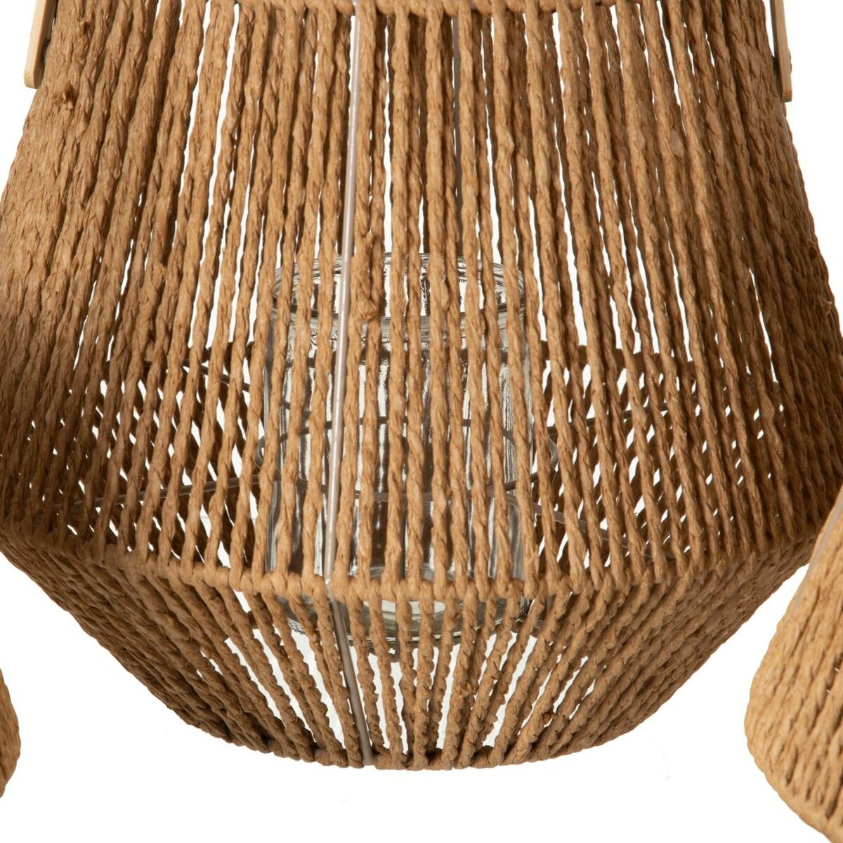 Lykta 33 x 33 x 27 cm Ljusstakar Naturell Naturliga fibrer - 4