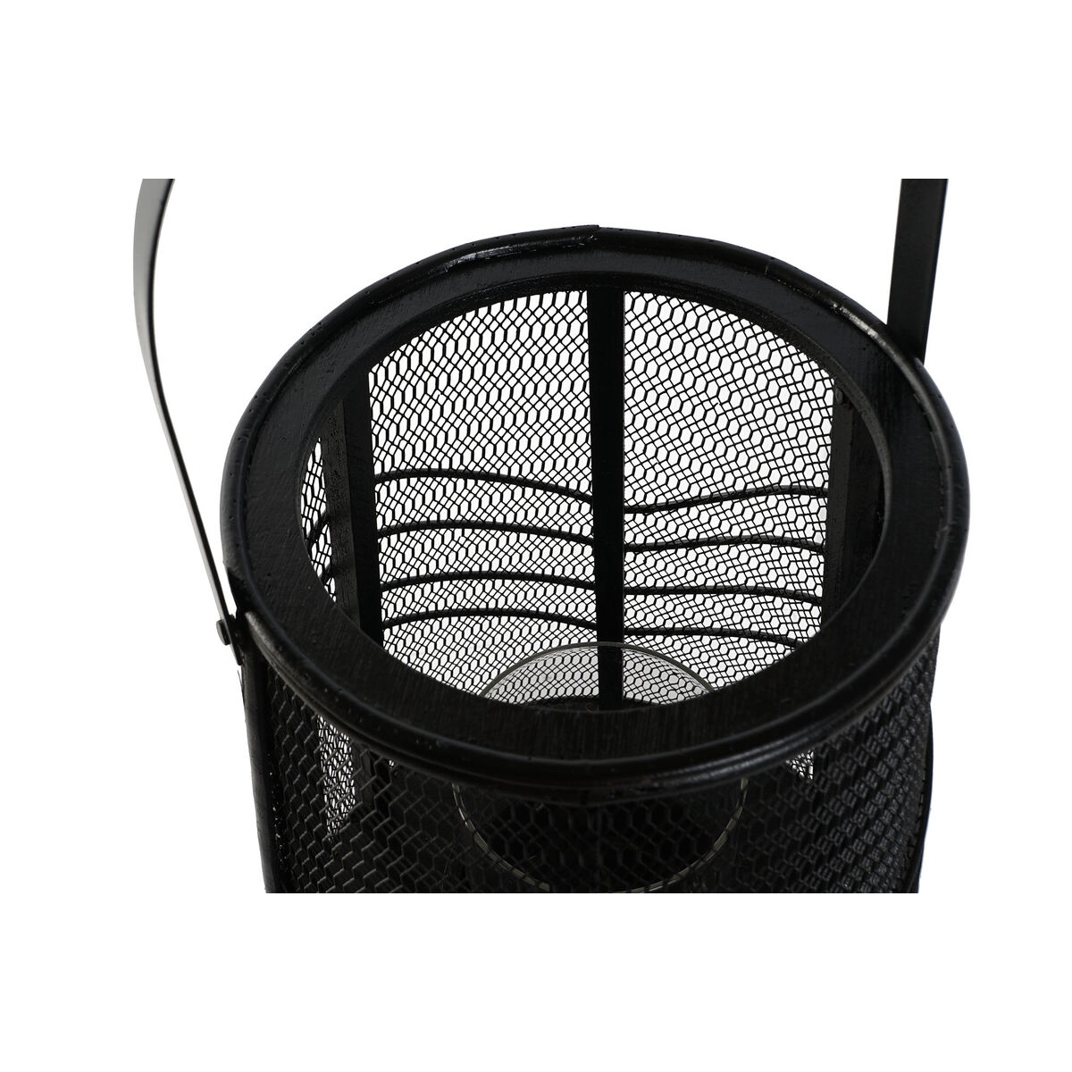 Ljusstakar Home ESPRIT Svart Metall 23 x 23 x 31,5 cm - 4