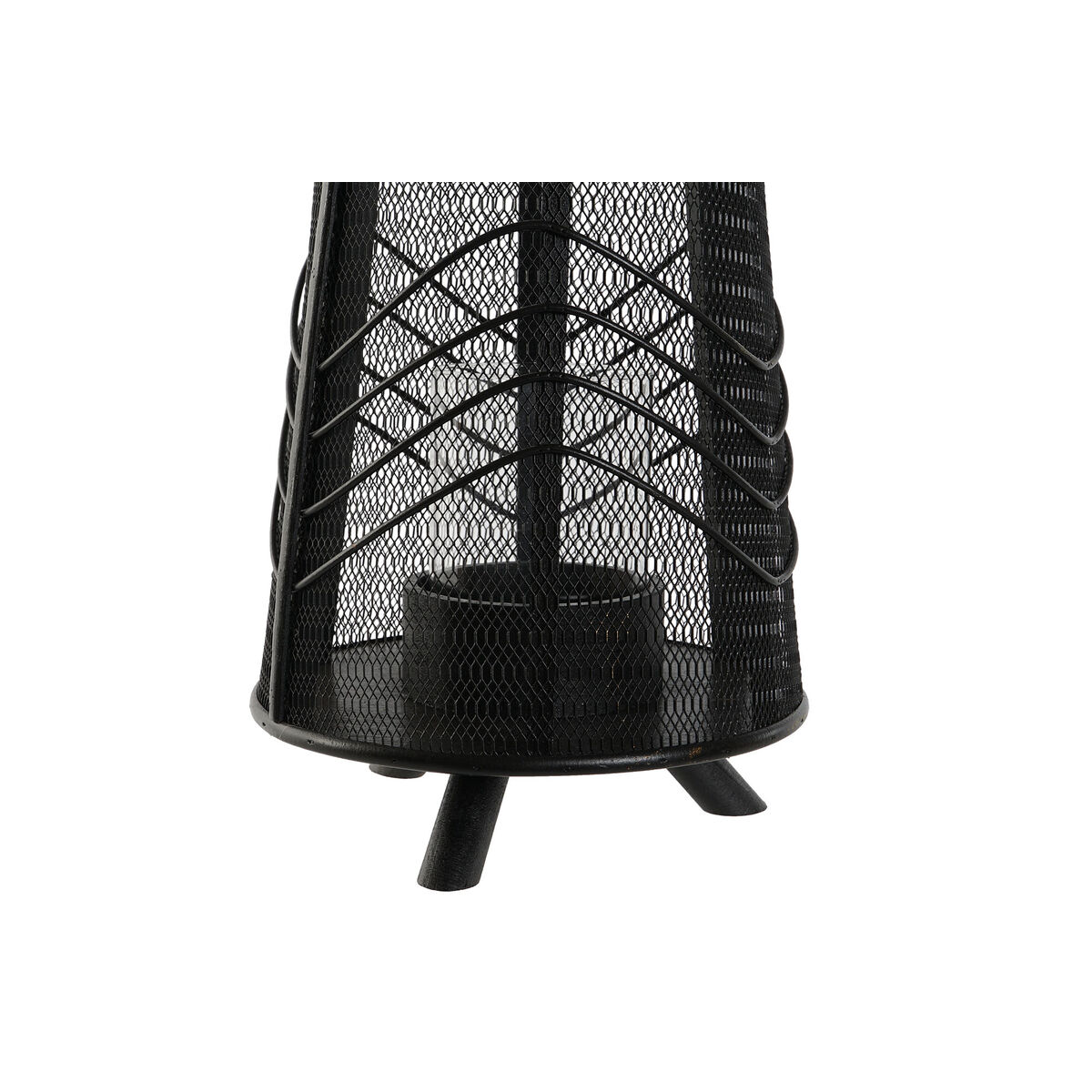 Ljusstakar Home ESPRIT Svart Metall 23 x 23 x 31,5 cm - 3