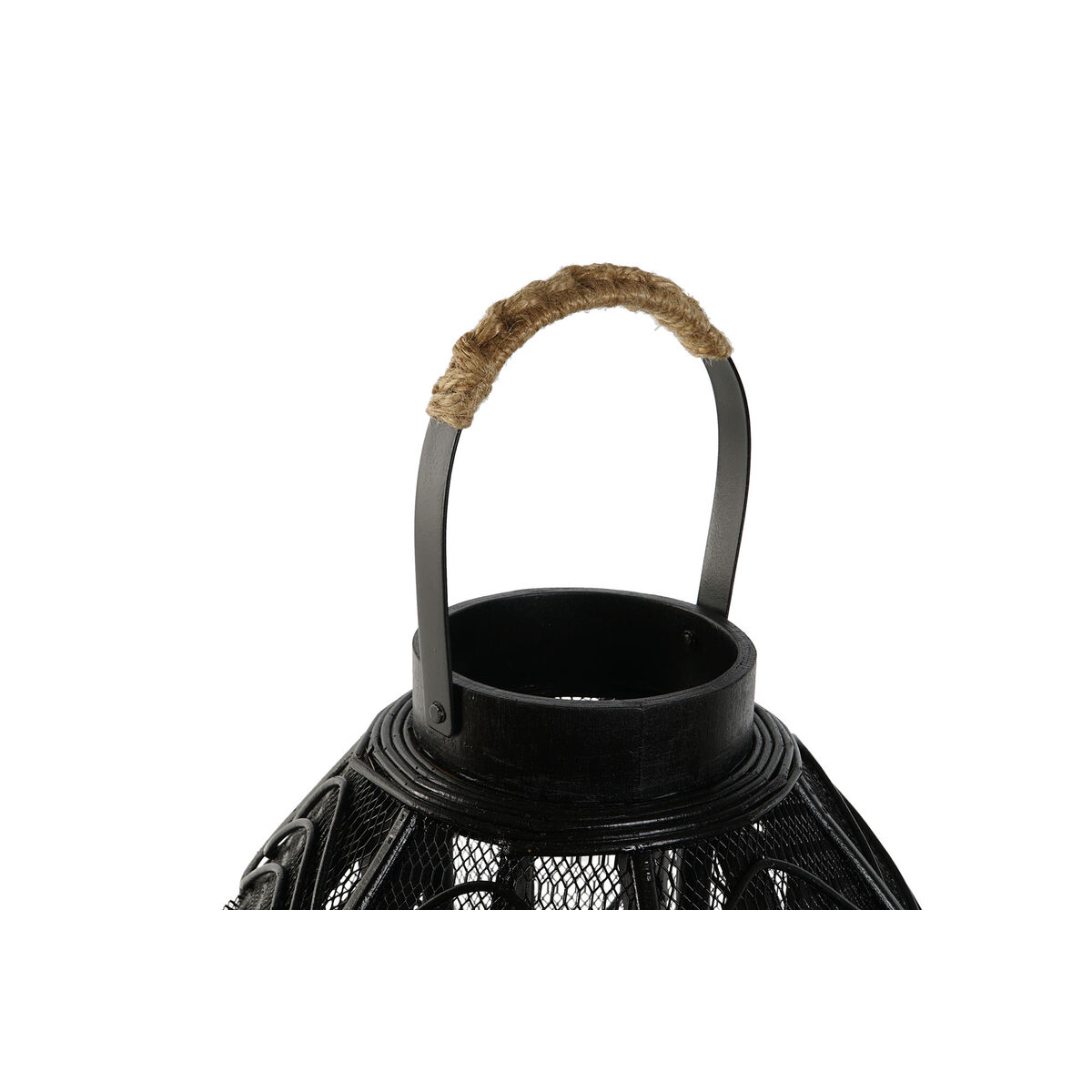 Ljusstakar Home ESPRIT Svart Metall 26,5 x 26,5 x 28 cm - 2