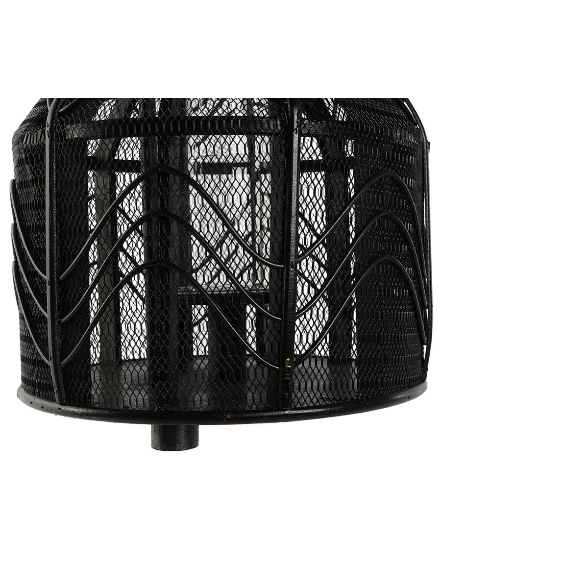 Ljusstakar Home ESPRIT Svart Metall 26,5 x 26,5 x 28 cm - 4