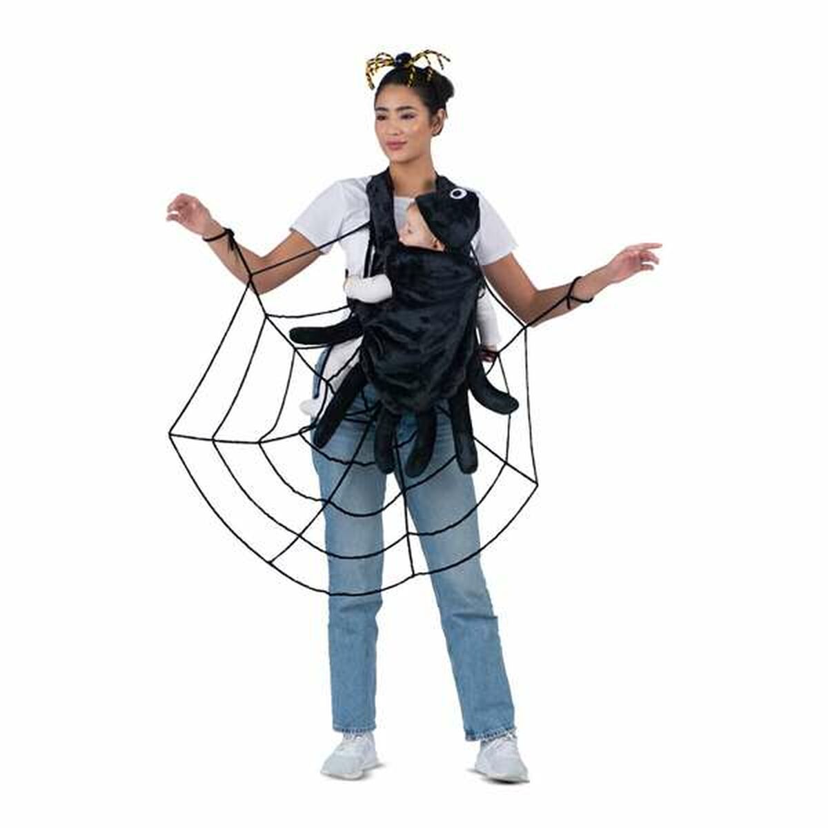 Maskeraddräkt vuxna My Other Me Svart Nyfödd Spindelnät Spindel - 7