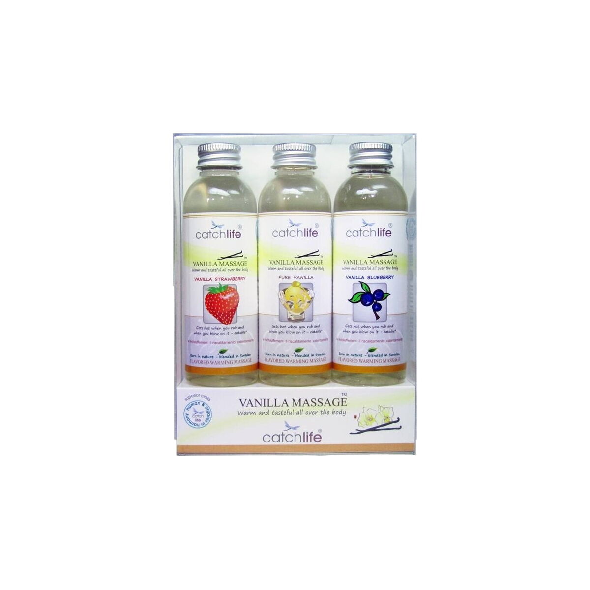 Glidmedel Nature Body Vanilla 3 x 75 ml Jordgubbe Blåbär - 2