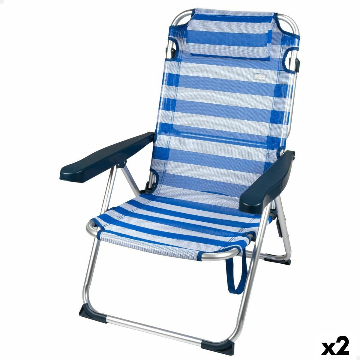 Hopfällbar Stol Aktive Randig 48 x 90 x 60 cm (2 antal) - 7