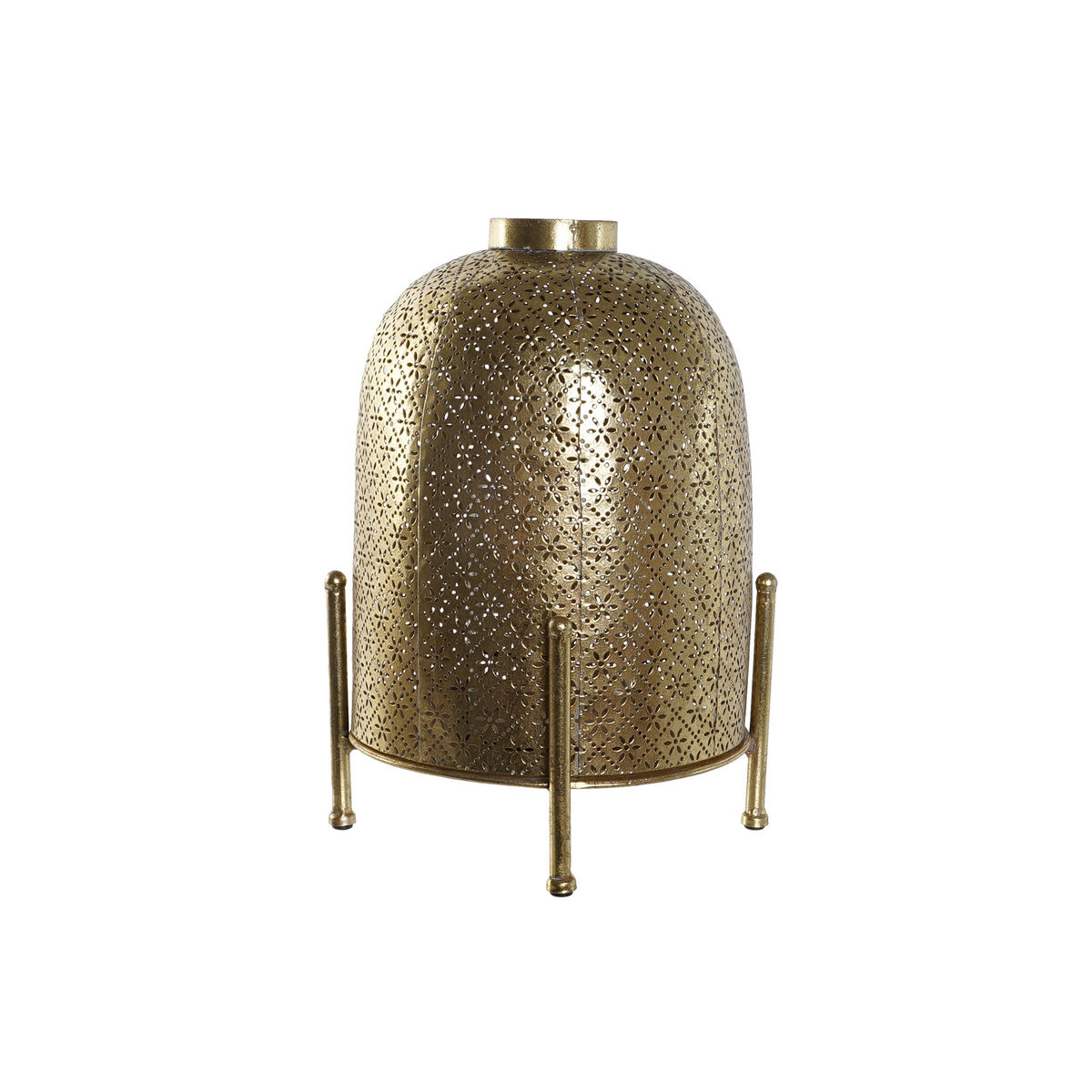 Ljusstakar Home ESPRIT Gyllene Metall Glas 24 x 24 x 33 cm - 2