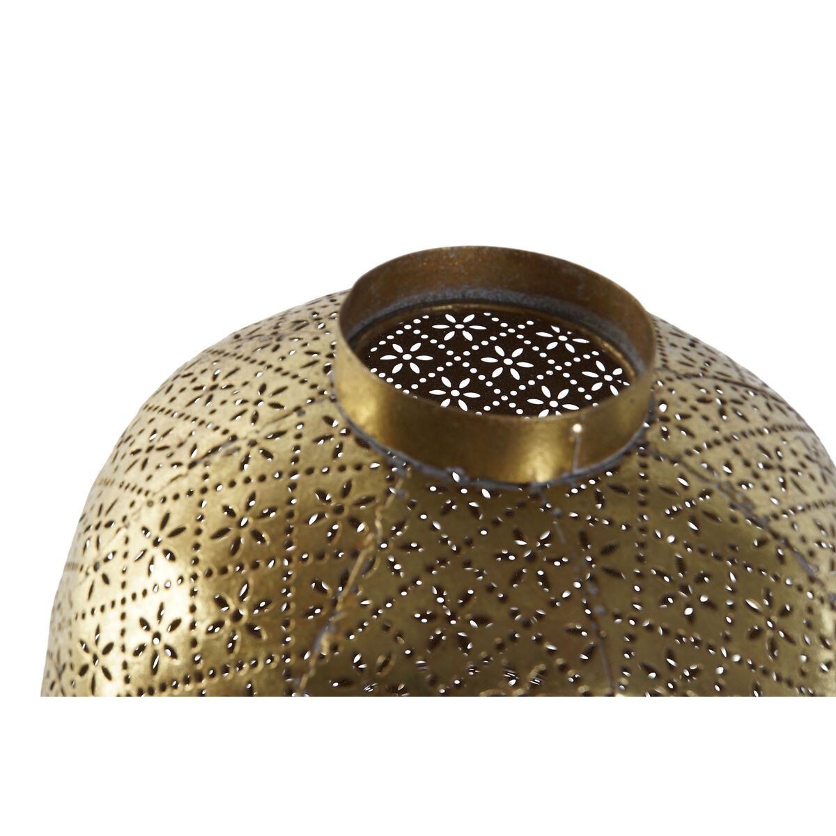 Ljusstakar Home ESPRIT Gyllene Metall Glas 24 x 24 x 33 cm - 3