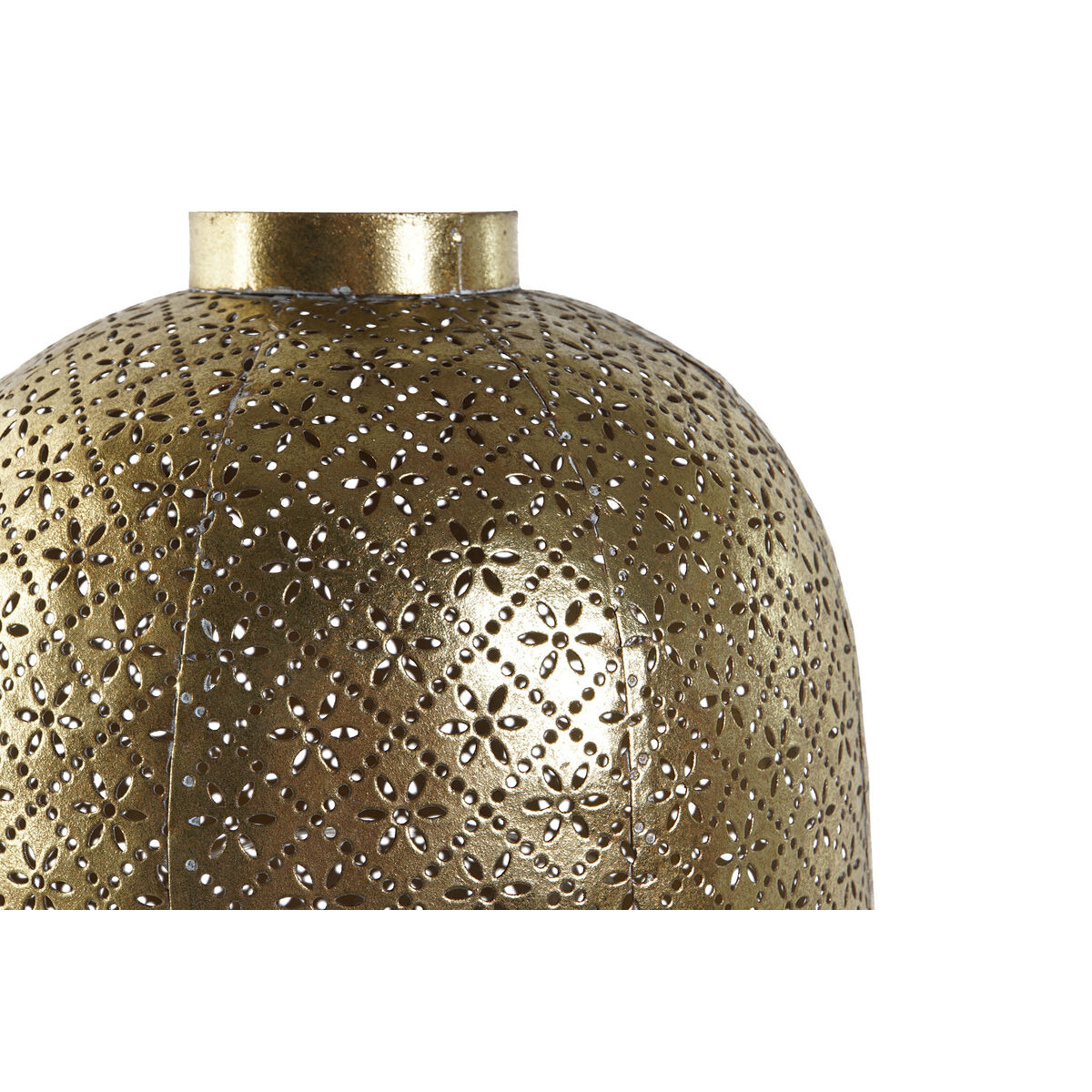 Ljusstakar Home ESPRIT Gyllene Metall Glas 24 x 24 x 33 cm - 5