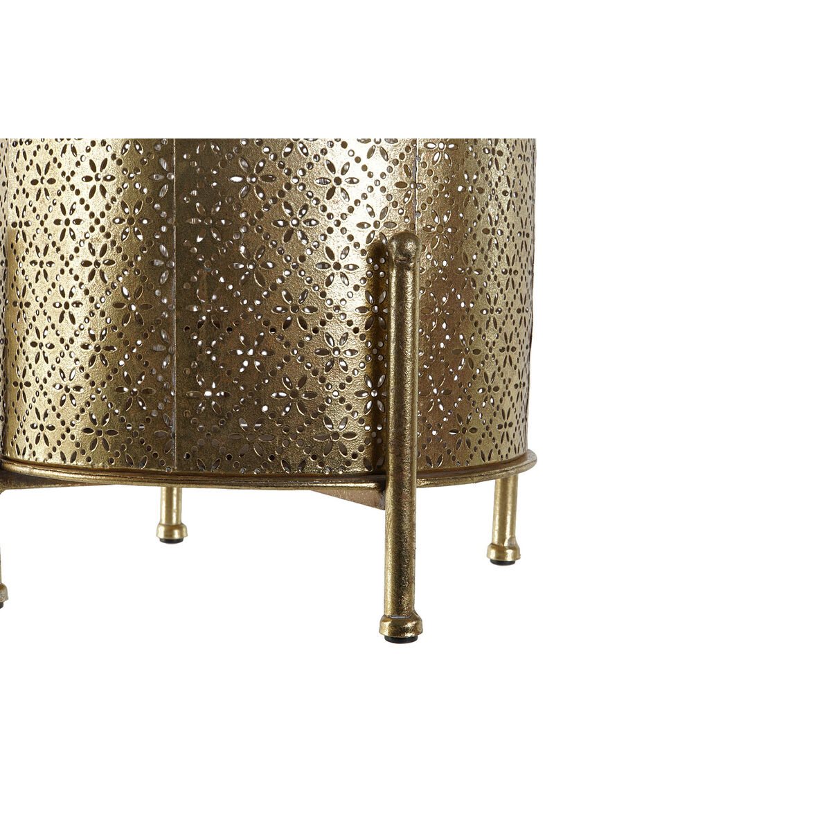 Ljusstakar Home ESPRIT Gyllene Metall Glas 24 x 24 x 33 cm - 6