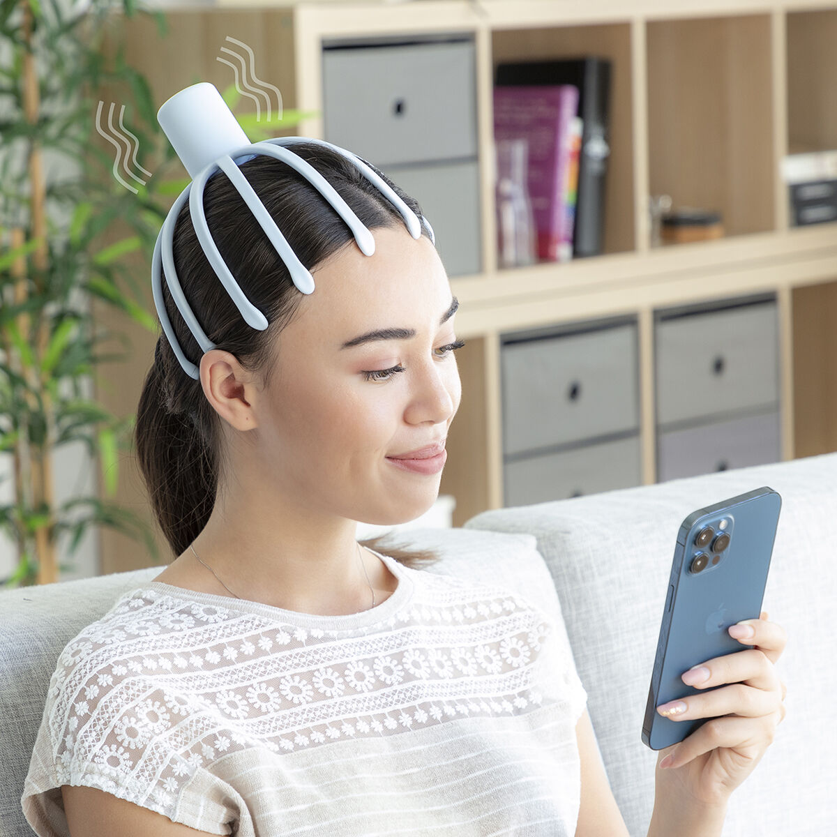 Massager med omladdningsbart huvud Helax InnovaGoods - 21