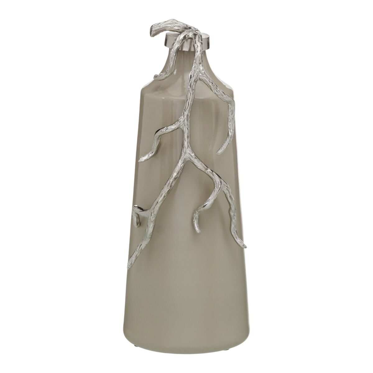 Dekorativ flaska Beige Silvrig 17 x 16 x 44 cm Dekorations
