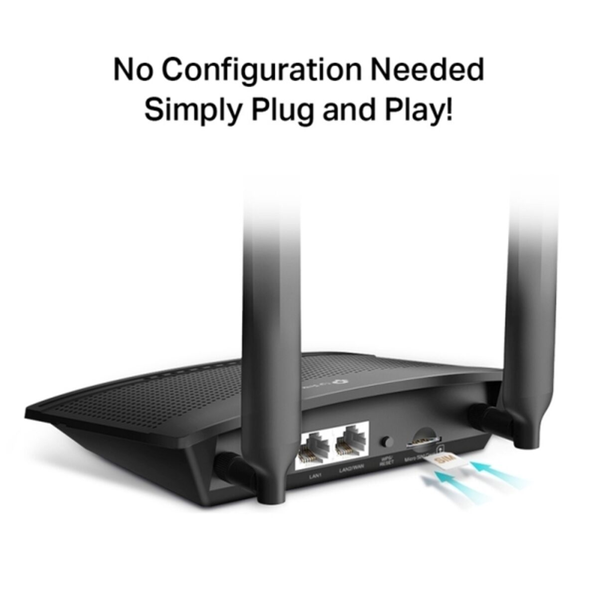 Router TP-Link TL-MR100 Svart Ethernet LAN 2 Wi-Fi 4G LTE 300 Mbps - 3