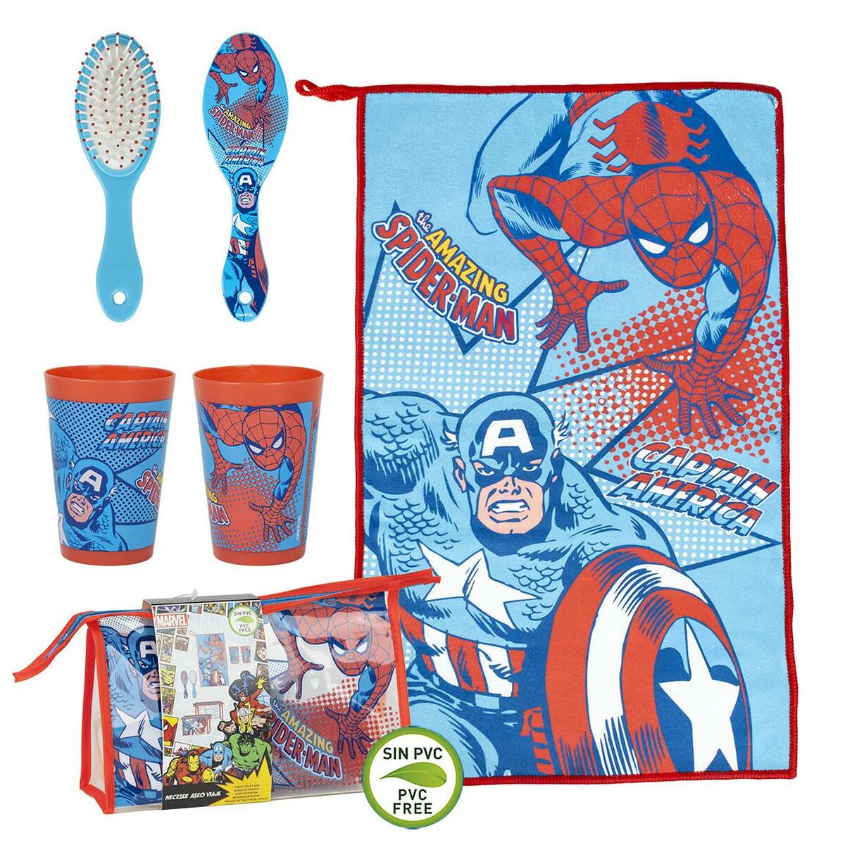 Resekit för barn The Avengers Blå 23 x 15 x 8 cm 4 Delar