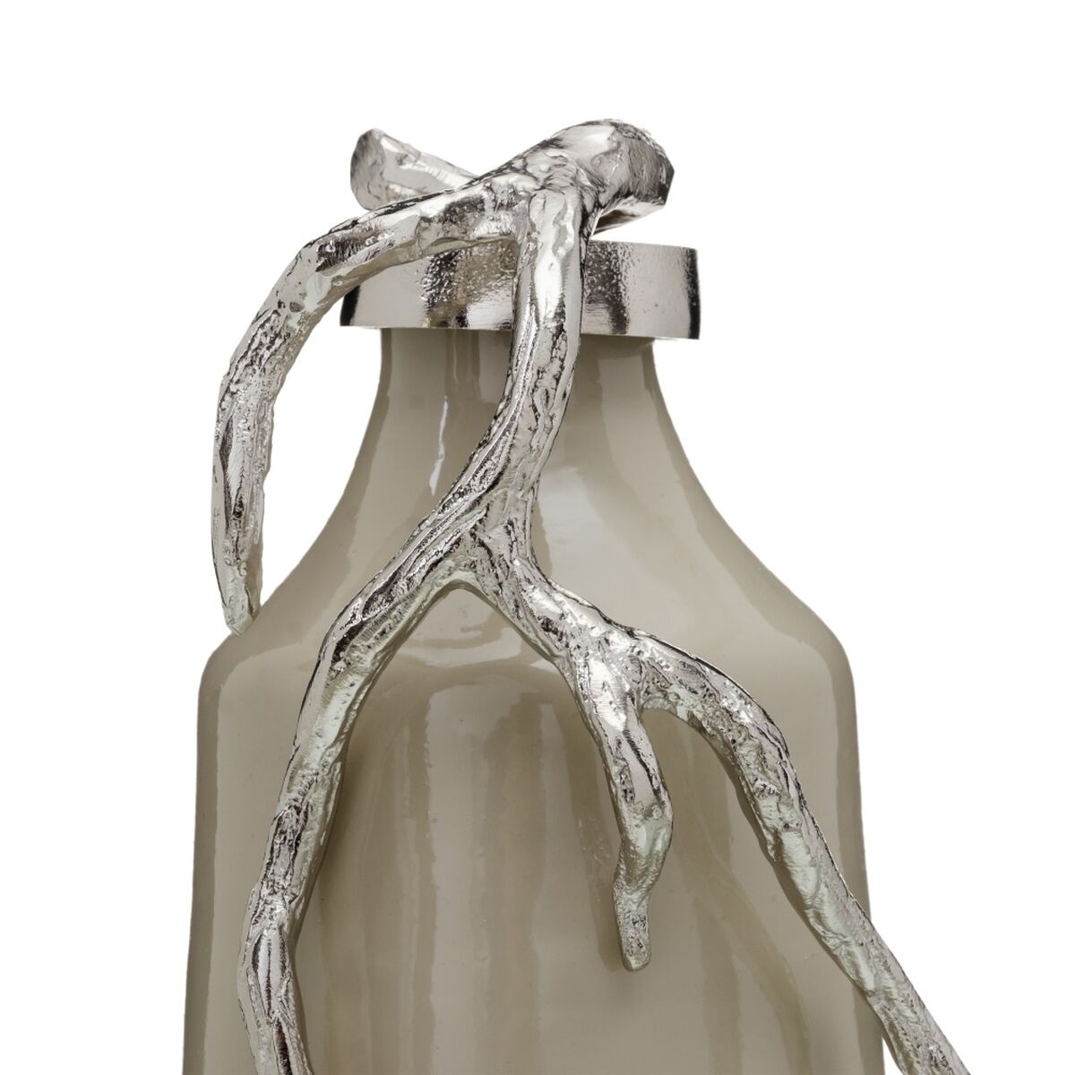 Dekorativ flaska Beige Silvrig 15 x 11 x 37 cm Dekorations - 4