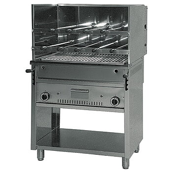 Lava sten grill, gas, w/churrascos av 9 svärd