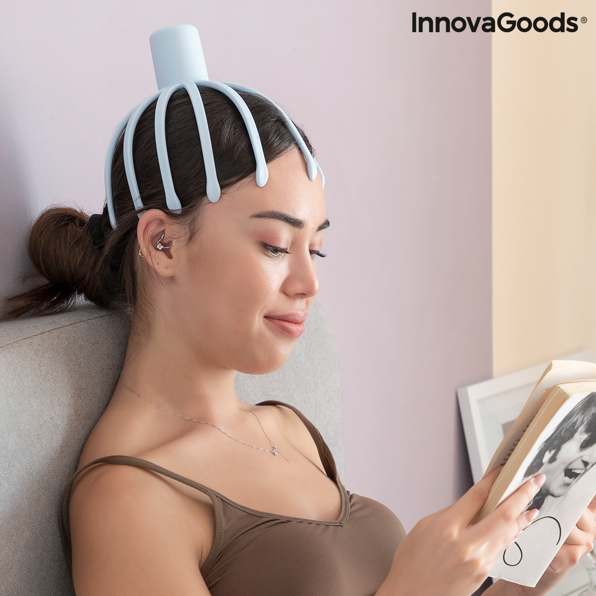 Massager med omladdningsbart huvud InnovaGoods Modelo Helax (Renoverade A) - 6