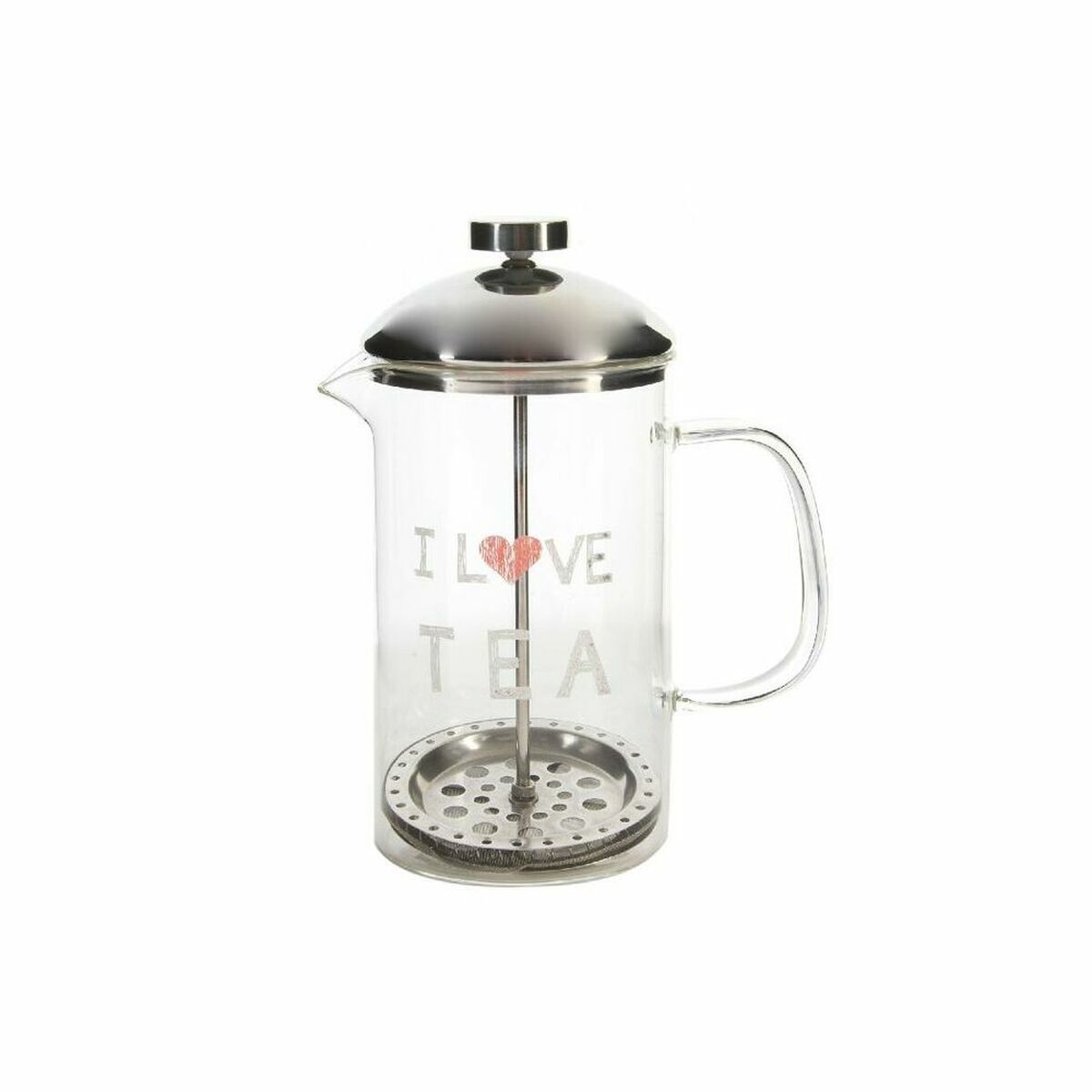 Tekanna DKD Home Decor Transparent Rostfritt stål Silver Borosilikatglas (18 x 9.5 x 20.5 cm) (1 L)