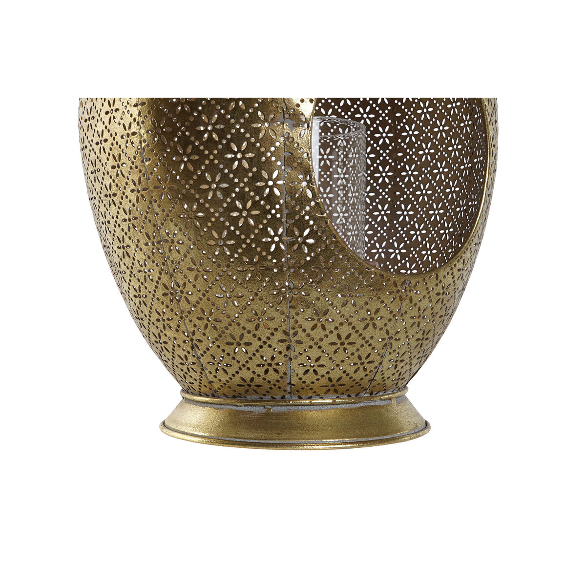 Ljusstakar Home ESPRIT Gyllene Metall Glas 24 x 24 x 38,5 cm - 3