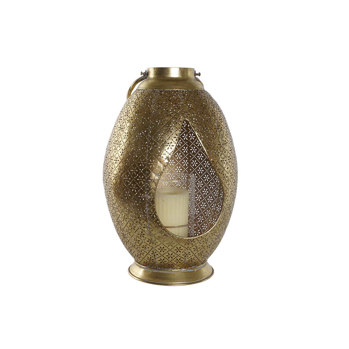 Ljusstakar Home ESPRIT Gyllene Metall Glas 24 x 24 x 38,5 cm - 4