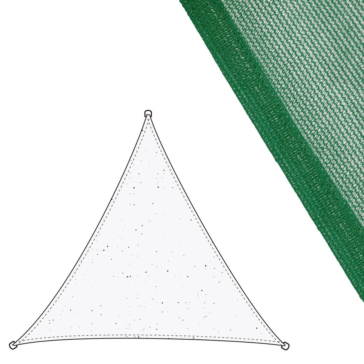 Skugga segel Vela sombreo Grön 3 x 3 m 300 x 300 x 0,5 cm Markis - 7