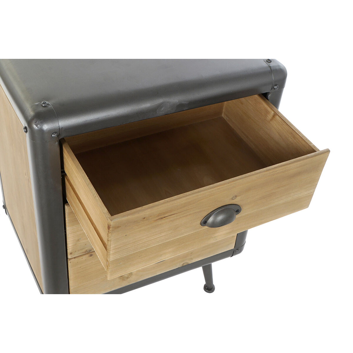 Nattduksbord DKD Home Decor Gran Metall Trä (51 x 40 x 70 cm) - 2