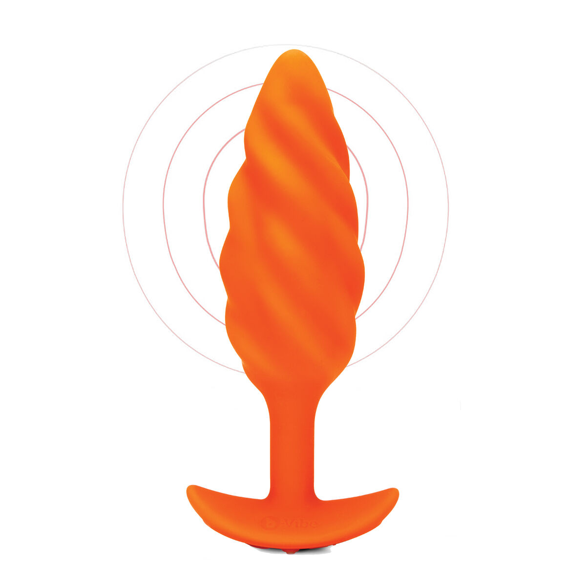 Vibrerande anuspropp B-Vibe Swirl Texture Orange - 5