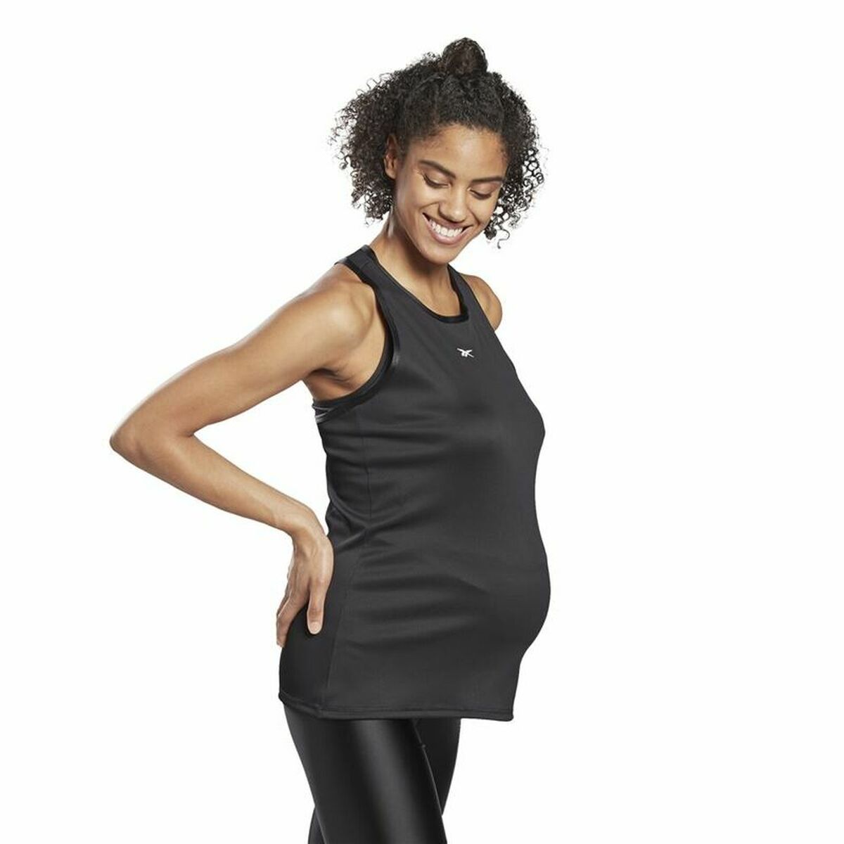 Tanktop, Dam Reebok Studio Maternity Restorative Svart - 3