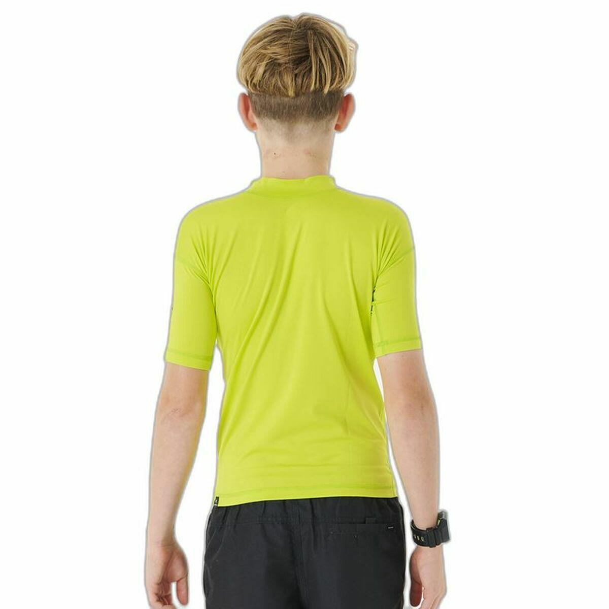 Barn T-shirt med kortärm Rip Curl Corps S/S Rash Gul Surfing Lykra - 11