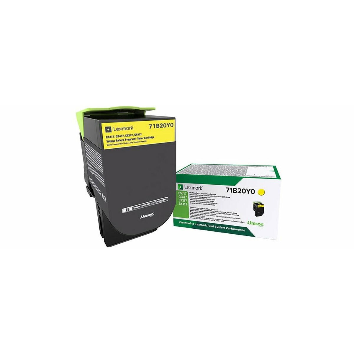 Toner Lexmark 71B20Y0 Gul (1 antal) - 2