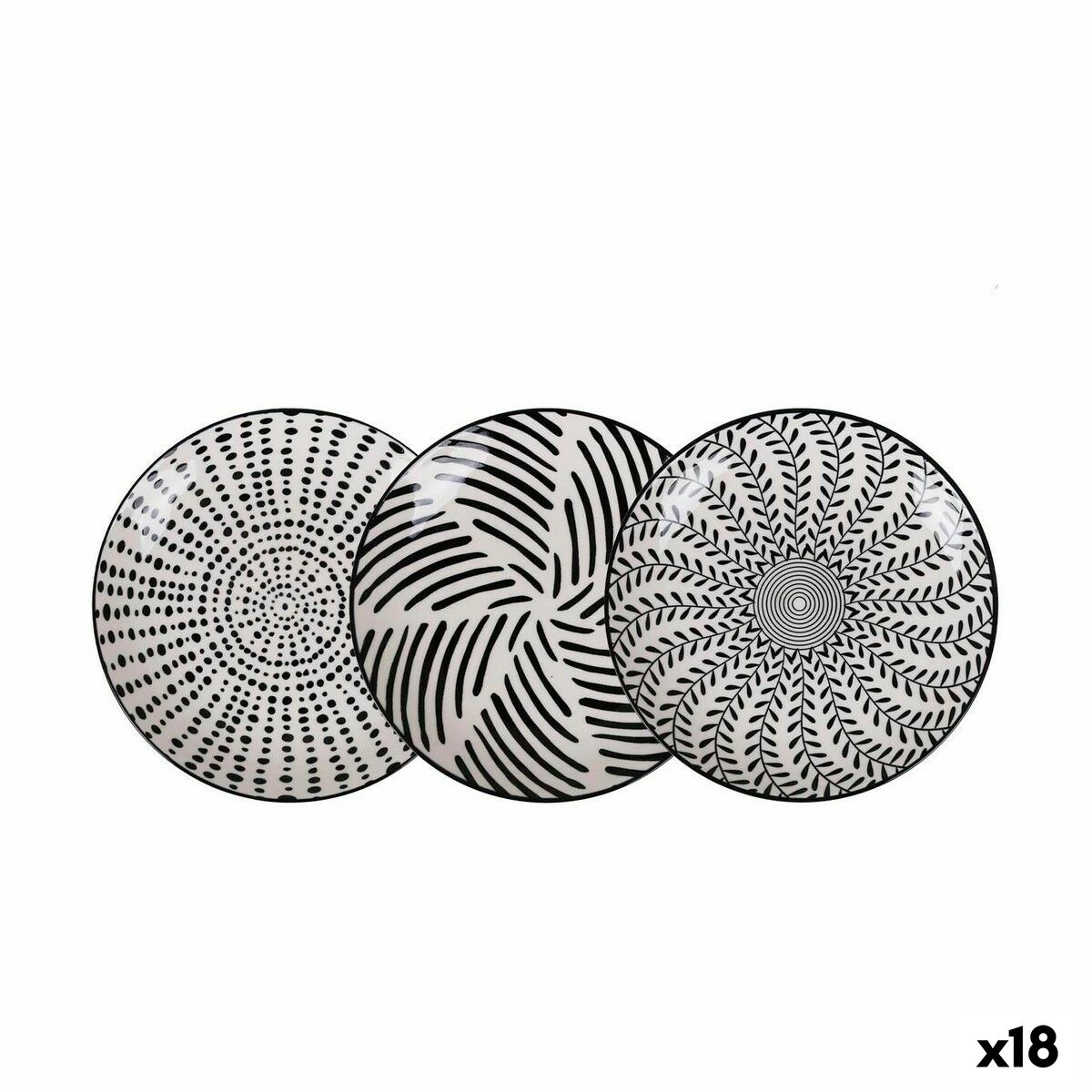 Servingsfat Alfares Nomi 20,3 x 2,5 cm Svart (18 antal)