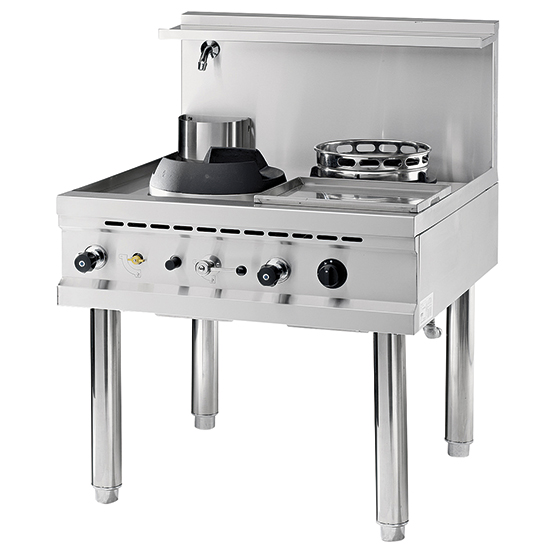 Gas wok spis, 1 brännare, 1 Sopp- brännare
