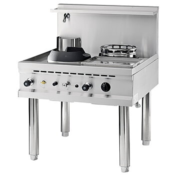 Gas wok spis, 1 brännare, 1 Sopp- brännare