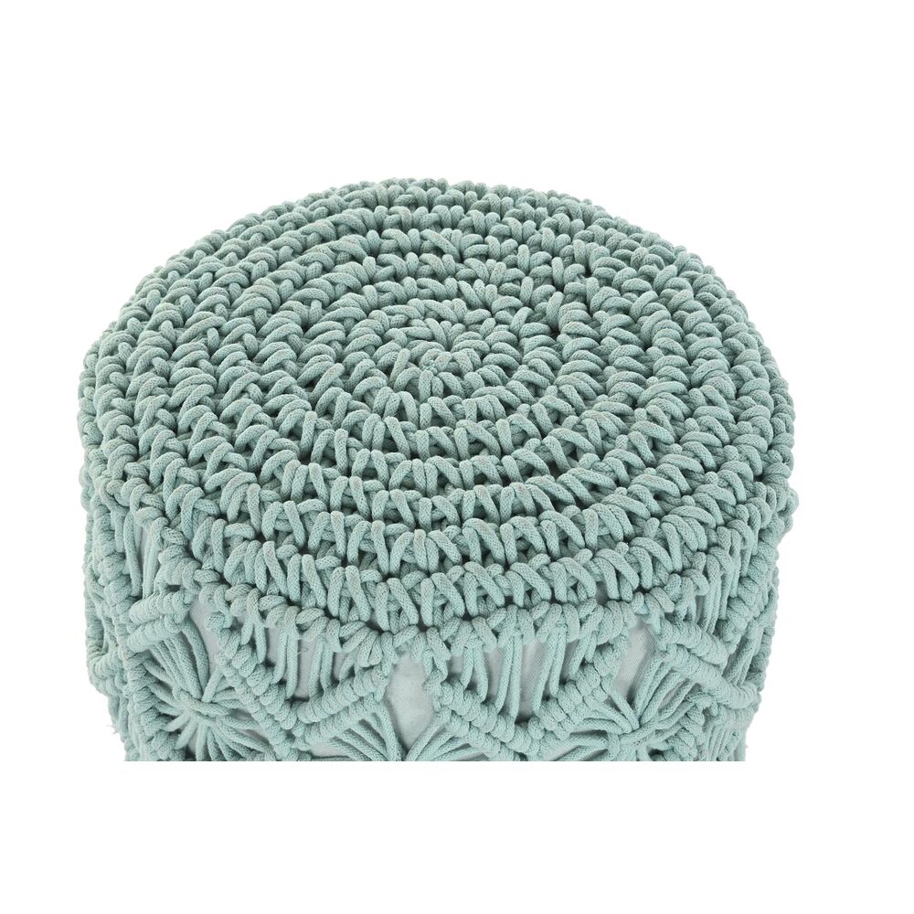 Fotpall DKD Home Decor Trä Brun Bomull Mint (30 x 30 x 45 cm) (33 x 33 x 43 cm) - 3