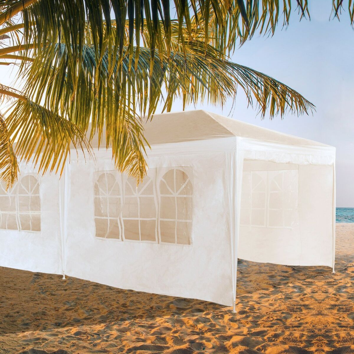 Gazebo Aktive 300 x 260 x 600 cm Metall Polyester Vit - 2