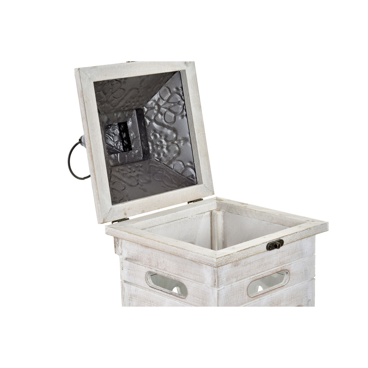Lyktsats Home ESPRIT Vit Glas Gran Etnisk Arab 26 x 26 x 66 cm (2 Delar) - 3