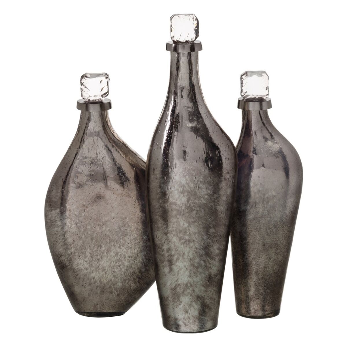 Flaska Silvrig 13 x 10 x 43 cm Dekorations - 2