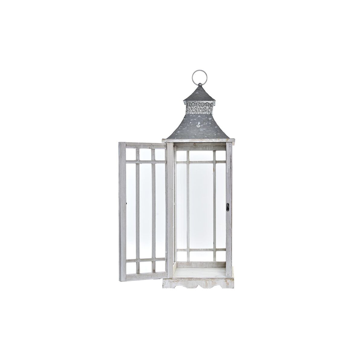 Gatlykta Home ESPRIT Silvrig Naturell Glas Gran Orientalisk 24 x 24 x 70 cm (2 Delar) - 3