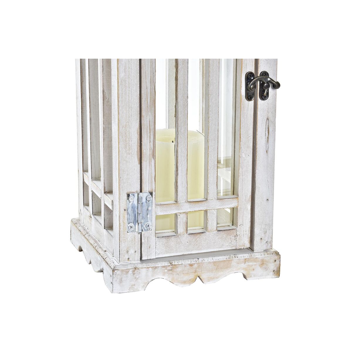 Gatlykta Home ESPRIT Silvrig Naturell Glas Gran Orientalisk 24 x 24 x 70 cm (2 Delar) - 4