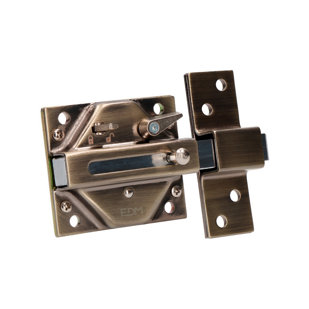 Säkerhetslås EDM 85187 Brons Stål 73 x 136 mm - 2