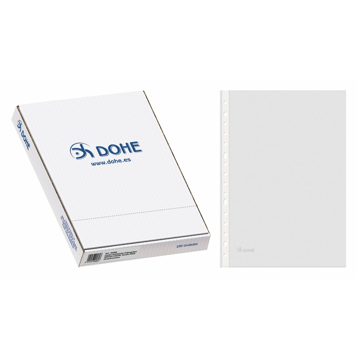Fodral DOHE Premium Cristal Borrad Transparent Din A4 (100 Delar)