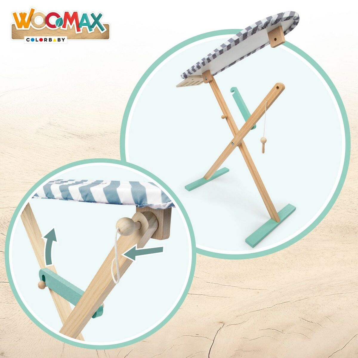 Strykbräda Woomax Leksak 2 Delar 71,5 x 61,5 x 19 cm (4 antal) - 12