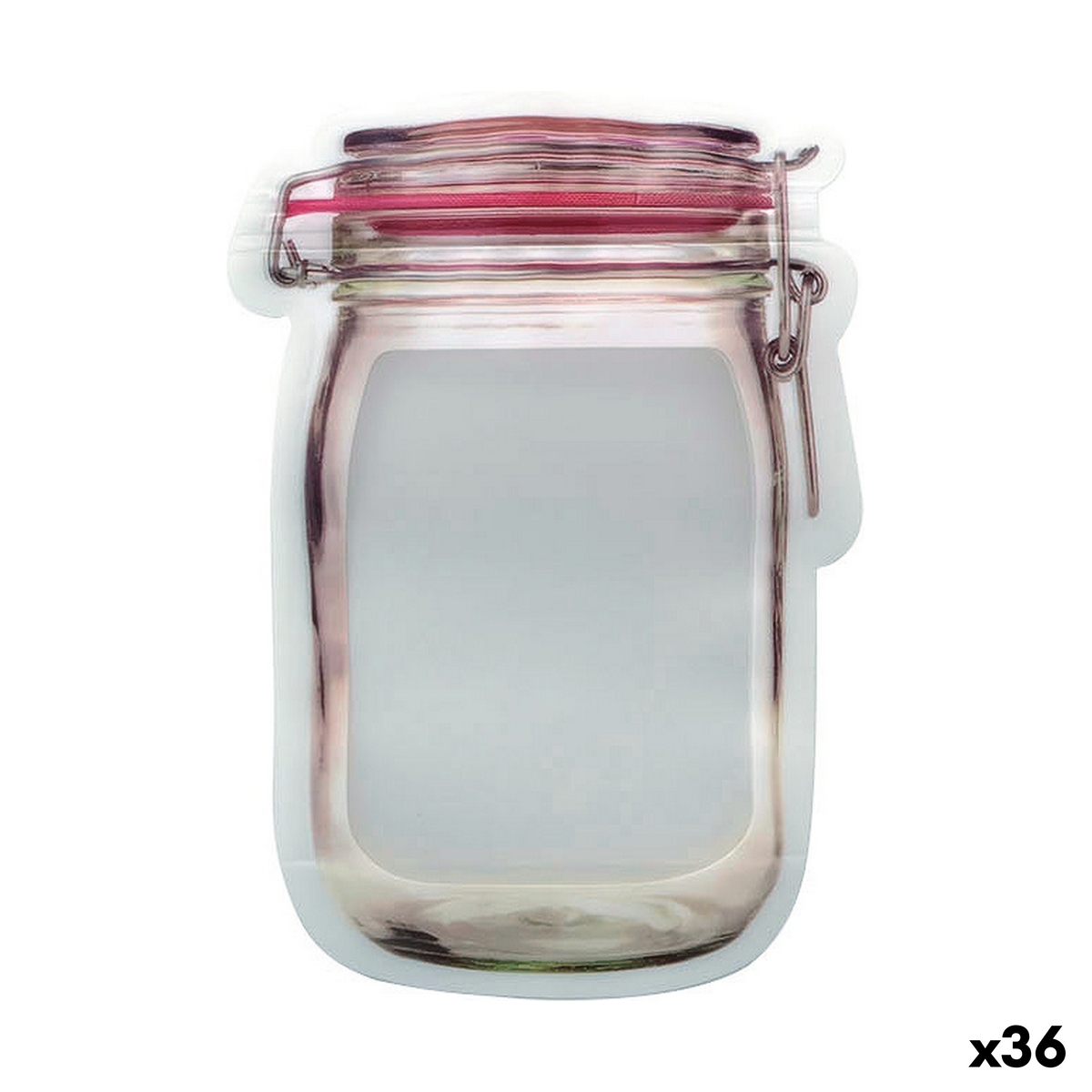 Set med återanvändningsbara livsmedelspåsar 5 Delar 13,5 x 19,5 x 7,3 cm (36 antal)
