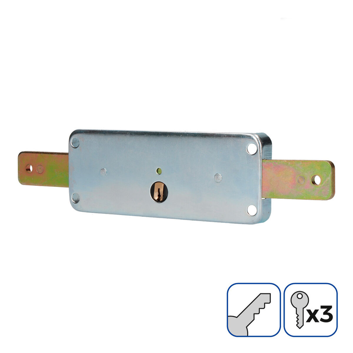Instickslås EDM 85260 Stål 154 x 59 mm Blind Att packa - 5