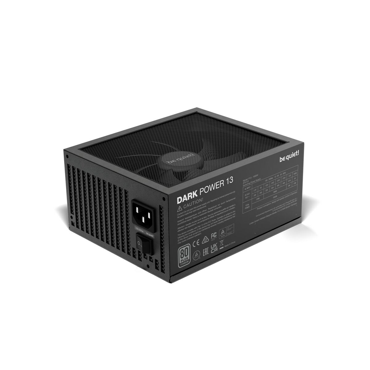 Strömtillförsel Be Quiet! Dark Power 13 1000 W 80 PLUS Titanium Modulär ATX - 3