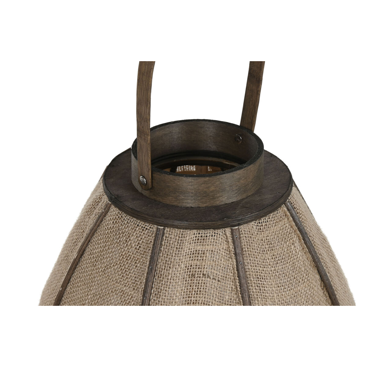 Ljusstakar Home ESPRIT Naturell Jute Bambu 37 x 37 x 70 cm - 2