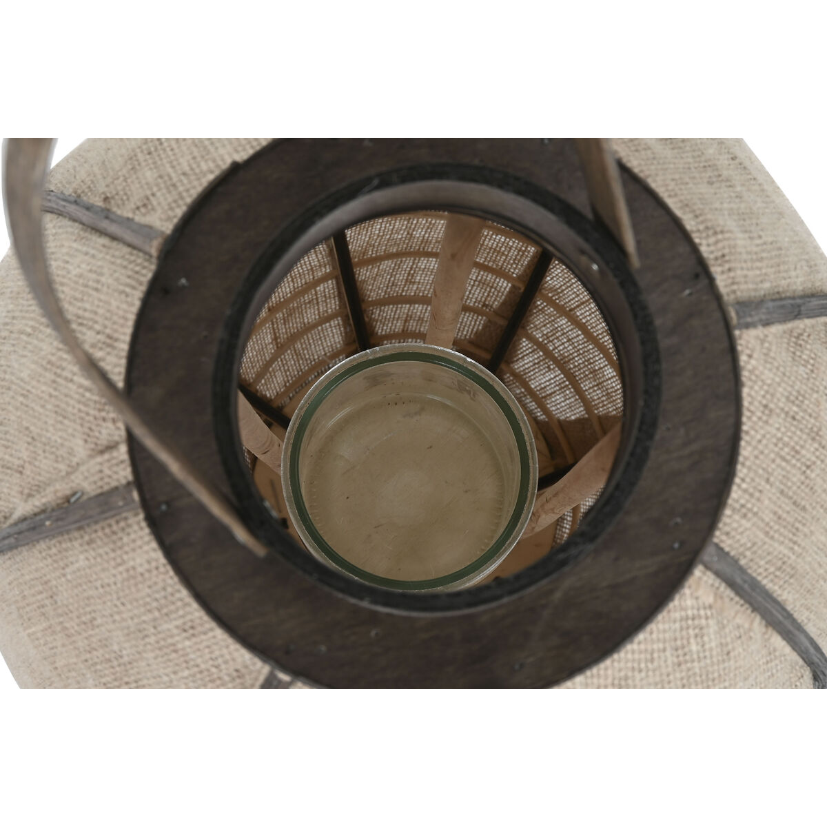Ljusstakar Home ESPRIT Naturell Jute Bambu 37 x 37 x 70 cm - 3