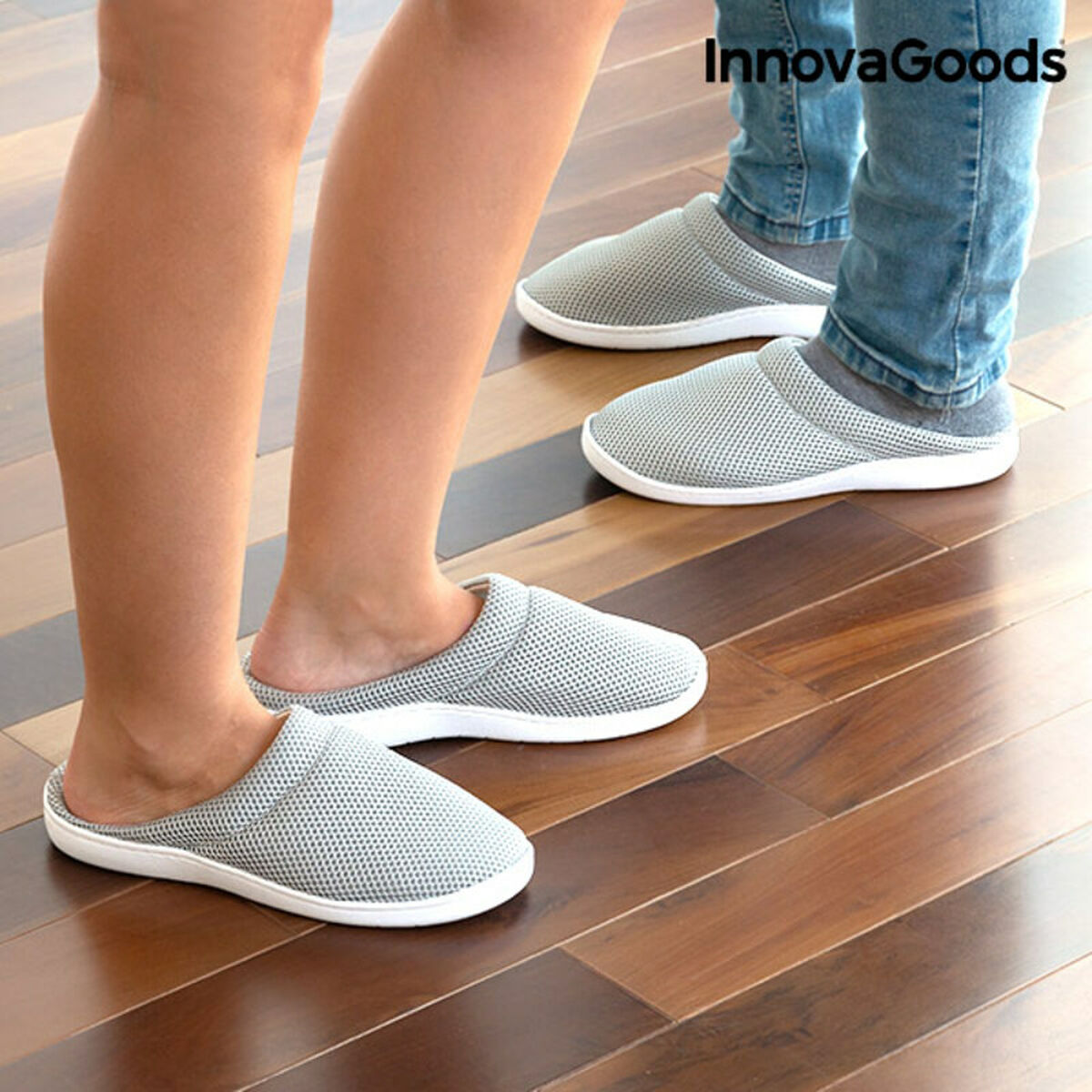 Tofflor med gel Komfort Bamboo InnovaGoods - 2