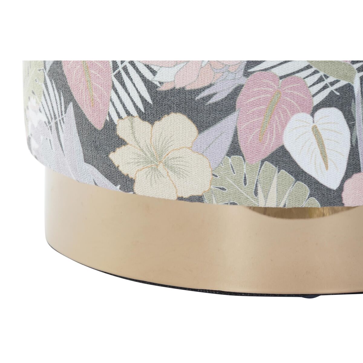 Fotpall DKD Home Decor Multicolour Trä Metall Tropiskt 35 x 35 x 35 cm (2 antal) - 2
