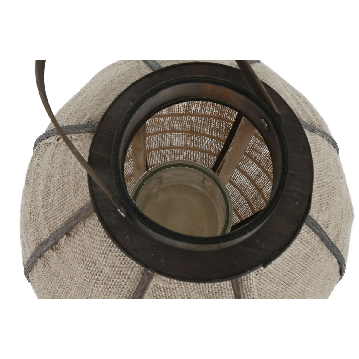 Ljusstakar Home ESPRIT Naturell Jute Bambu 34 x 34 x 60 cm - 3