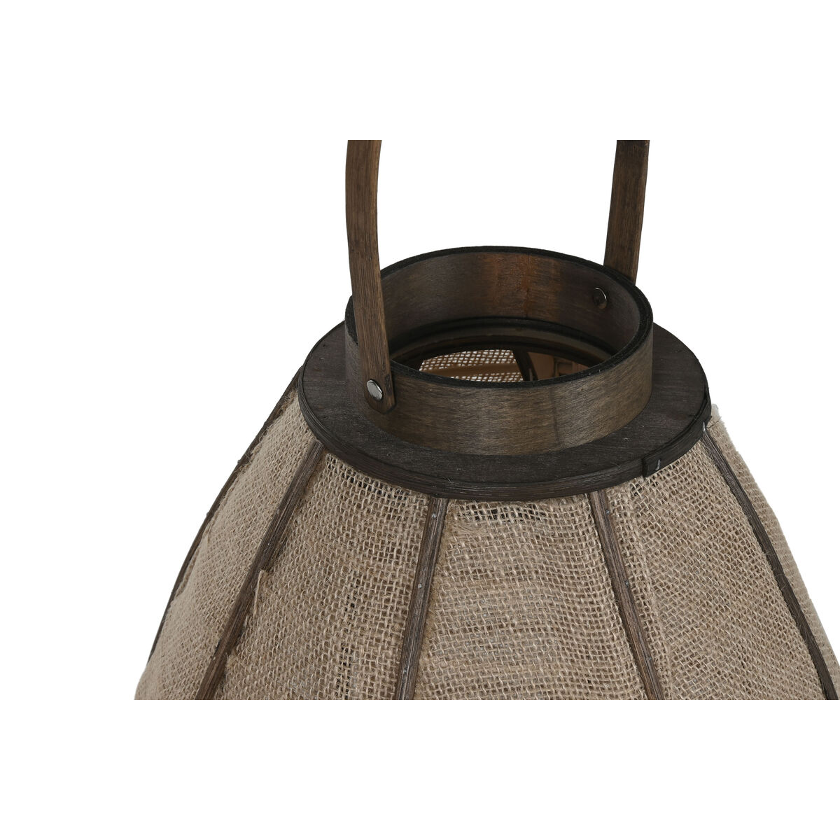 Ljusstakar Home ESPRIT Naturell Jute Bambu 34 x 34 x 60 cm - 2